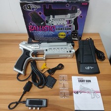 Sony PlayStation PS1 PS2 Light Gun With Pedal G-Con Reload Ballistic 1 2 Boxed
