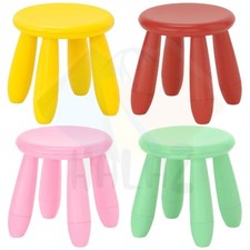 IKEA Children's Stool Plastic Kids Chair Lightweight Indoor Outdoor Garden Seat