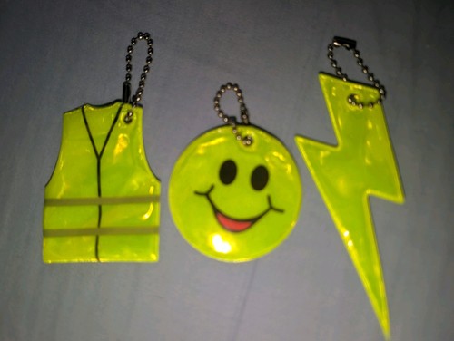 Reflective keyrings smiley - 3,