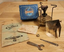 Vintage! 1950s Optimus #96 Stove w/ accessories & Case Primus Sweden Brass Parts