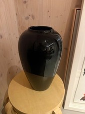 Antique Large Black Flower Vase