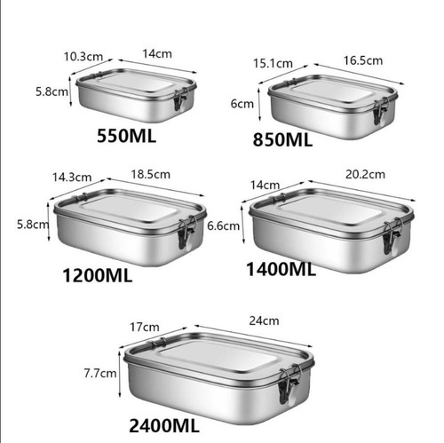 304 stainless steel bento - stainless,
