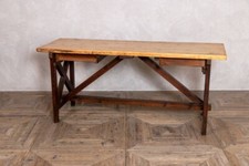 OLD 1920'S VINTAGE WORKBENCH WORKSTATION PINE TOP BAR TABLE