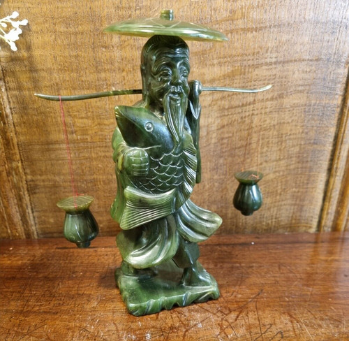 Antique chinese spinach jade - antique,