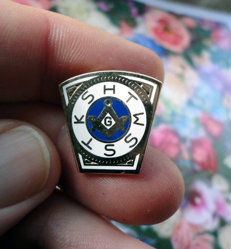 Freemason enamel mark - mark, degree