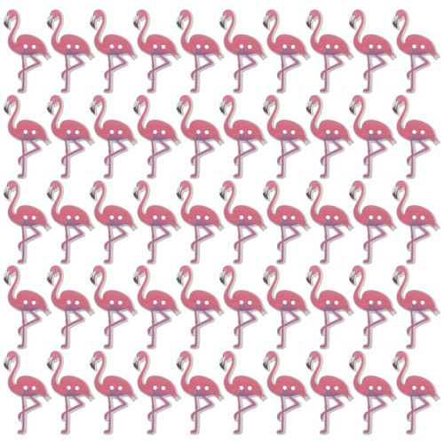 50pcs wooden flamingo buttons - 50pcs,