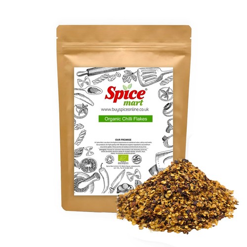 Organic chilli flakes - chilli, red