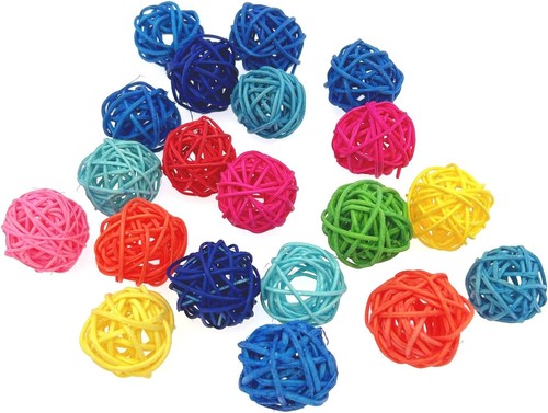 Jzk colorful rattan - balls, bird