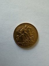 1907 King Edward VII Gold Half Sovereign Coin