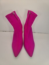 Zara Hot Pink Ankle Boots 4in