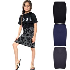Girls Plain Pencil Skirt