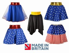 Girls Superhero Skirts Costume Superhero Woman Batwoman Spiderwoman UK