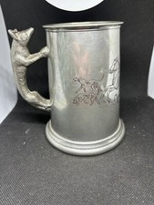 Antique Pewter Tankard Hunting