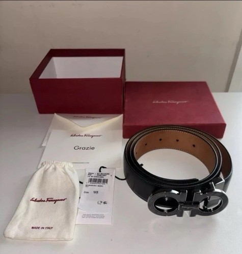 Ferragamo gancini leather belt - ferragamo,