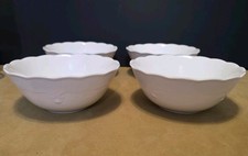 Jeff Banks White Bowl Cereal Pour La Maison Cereal 15.5cm White Scalloped x 4 