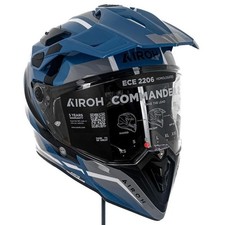 Airoh Commander 2 Mavick Cerulean Blue Dual Sport On/Off Road Helmet Used Marked