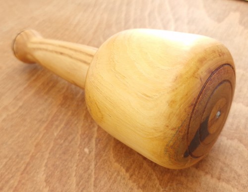 Hand turned lignum vitae wood - hand,