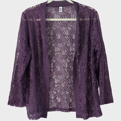 Sheer lace kimono cardigan - sheer,