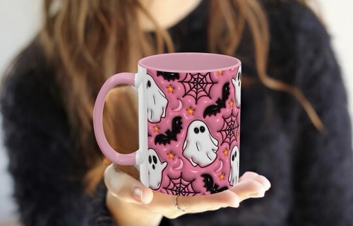 Cute pink halloween ghost - pink,