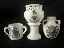 Crested China x 3 all with