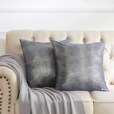 Navy cushion covers set 2 pillow cases velvet luxury soft 16 inch size pattern