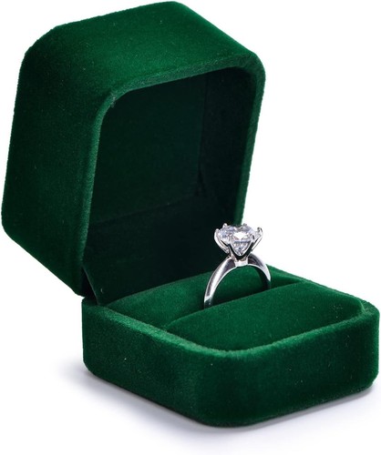 Dark green velvet ring - dark,