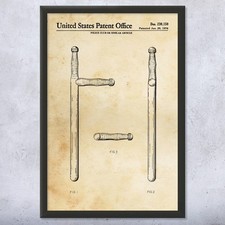 Police Baton Patent Wall Art