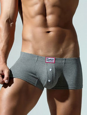 New Men's Sexy Lt. Gray Ribbed