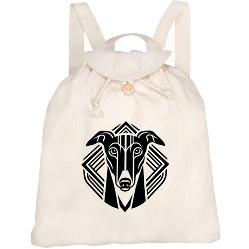 Art deco greyhound canvas - 'art, greyhound'