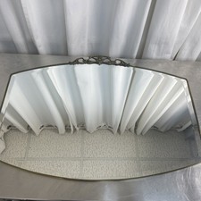 Vintage Brass Surround Bevelled Mirror 74x53cm Heavy Chain Wall Mantle Mirror