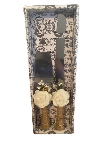Wedding cake knife server set - wedding,
