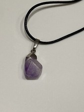 amythest necklace sterling silver