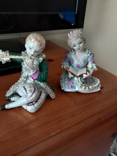Dresden porcelain figurines - porcelain,