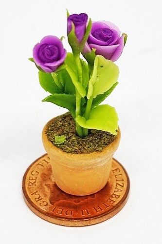 Dolls house bunch mauve - dolls,