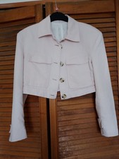Zara Linen Mix Pink Cropped
