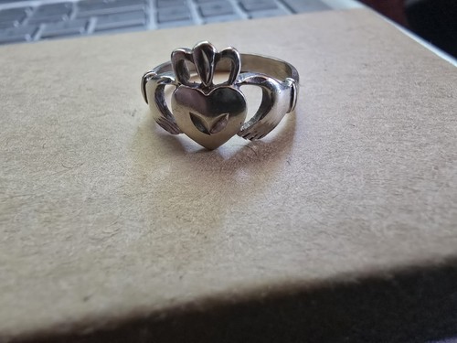 14k white gold claddagh ring - 14k,