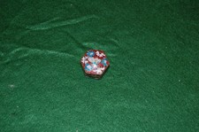 Beautiful Small Vintage hexagonal  Cloisonne Enamel & Brass Trinket Box/Pill Box