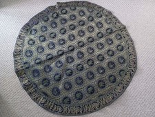 Indian Ethnic Traditional Silk Woven Peacock Elephant Brocade Black Tablecloth 