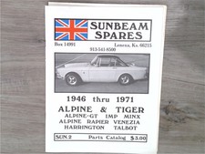 Sunbeam Spares Parts Catalog