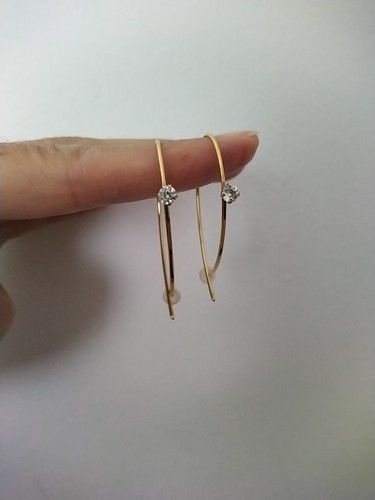 Diamonique earrings stainless - earrings,