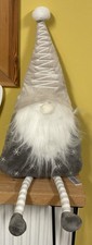NEXT LARGE GORGEOUS GONK 3D NOSE CHRISTMAS SANTA GREY CUSHION 