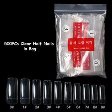 500PCS Clear Natural Tips