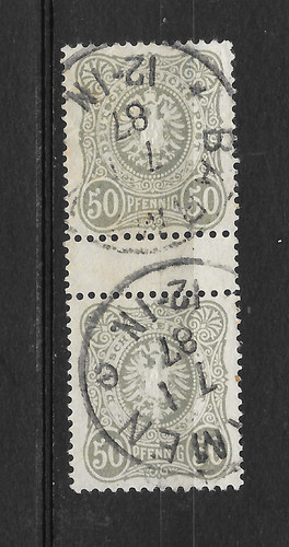 Germany 1880 numerals with - numerals,