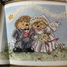 Cross Stitch blushing bride