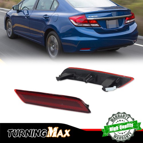 Pair red rear bumper - pair, reflector