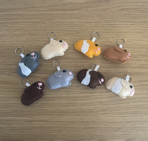 Guinea pig keyring - guinea, handmade