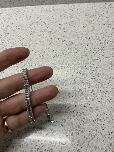 Baguette cut silver diamonique - baguette,