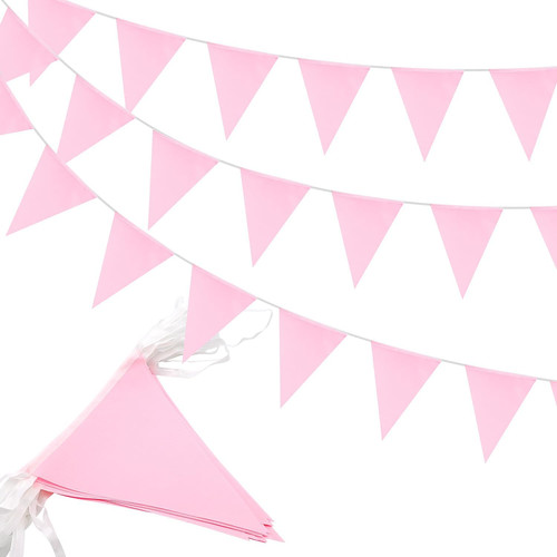 20m 52pcs bright pink bunting - pink,