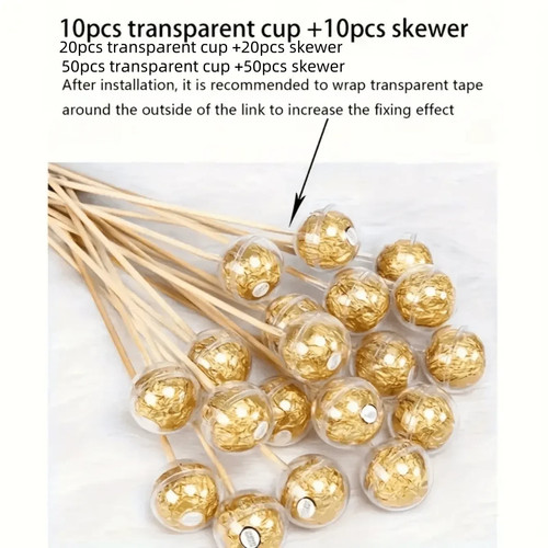 50pcs transparent chocolate - transparent,