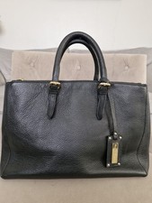 Russell & Bromley Lancaster Black Pebbled Leather Bag Tote with Strap Large 36cm